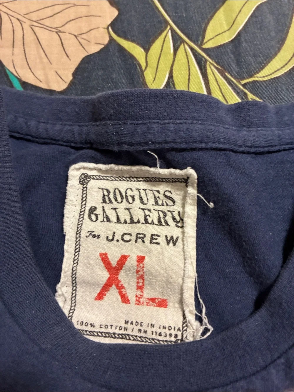 J. Crew Navy Rope Script 'Whaler' Short Sleeve Tee